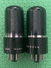 Load image into Gallery viewer, Matched Pair National Union NU 6V6 6V6GT Black Glass Vacuum Tubes NOS-Testing