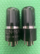 Load image into Gallery viewer, Matched Pair Ken-Rad 6K6 6K6GT Vacuum Tubes Black Glass