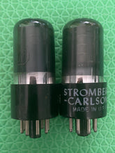 Load image into Gallery viewer, Matched Pair General Electric GE 6K6 6K6GT Vacuum Tubes Black Glass NOS-Testing