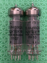 Load image into Gallery viewer, Matched Pair Sovtek 6BQ5 EL84 Vacuum Tubes NOS-Testing