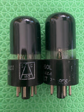 Load image into Gallery viewer, Matched Pair Tung-Sol 6K6 JAN-CTL-6K6GT Milspec Black Bottles Vacuum Tubes NOS-Testing