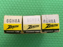 Load image into Gallery viewer, 3 Zenith 6GH8 6GH8A Vacuum Tubes NOS NIB Lot Of Three