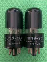 Load image into Gallery viewer, Matched Pair Tung-Sol 6K6 6K6GT Black Bottles Vacuum Tubes NOS-Testing