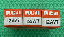 Load image into Gallery viewer, 3 RCA 12AV7 Vacuum Tubes Valves NOS NIB Lot Of Three