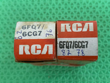 Load image into Gallery viewer, Matched Pair RCA 6FQ7 / 6CG7 Vacuum Tubes NOS NIB