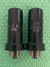 Load image into Gallery viewer, Matched Pair RCA 6N7 JAN-CRC-6N7 VT96 Vacuum Tubes Milspec New-Testing
