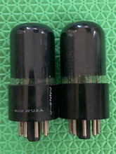 Load image into Gallery viewer, Matched Pair Tung-Sol 6K6 6K6GT Vacuum Tubes Black Glass NOS-Testing
