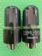 Load image into Gallery viewer, Matched Pair Tung-Sol 6K6 6K6GT Vacuum Tubes Black Glass NOS-Testing