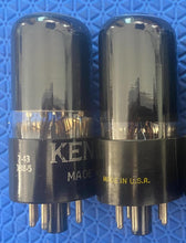 Load image into Gallery viewer, Matched Pair Ken-Rad 6V6 6V6GT Vacuum Tubes