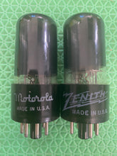 Load image into Gallery viewer, Matched Pair General Electric GE 25L6 25L6GT Vacuum Tubes