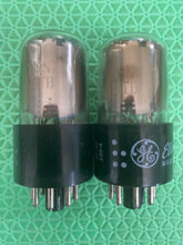 Load image into Gallery viewer, Matched Pair General Electric GE 6SN7 6SN7GTB Vacuum Tubes Copper Support Rods