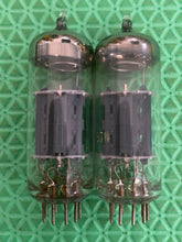Load image into Gallery viewer, Matched Pair Toshiba 6FQ7 6CG7 Vacuum Tubes Copper Support Rods