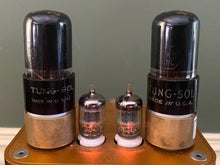 Load image into Gallery viewer, Matched Pair Tung-Sol 6K6 6K6GT Vacuum Tubes Black Glass NOS-Testing