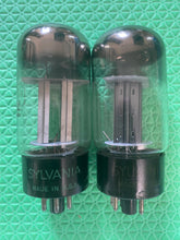 Load image into Gallery viewer, Matched Pair Sylvania 5V4 5V4GA Vacuum Tubes Black Plate