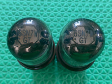 Load image into Gallery viewer, Matched Pair Raytheon 6SN7 6SN7WGT Vacuum Tubes Black Plate Milspec Micanol Bases NOS-Testing