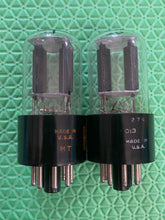 Load image into Gallery viewer, Matched Pair RCA 6SL7 6SL7GT Black Plate Vacuum Tubes