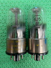 Load image into Gallery viewer, Matched Pair Sylvania 6J5 6J5GT Metal Base Vacuum Tubes Valves NOS-Testing
