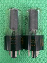 Load image into Gallery viewer, Matched Pair RCA 6V6 6V6GT 6P6 6P6P Vacuum Tubes Black Plate NOS-Testing