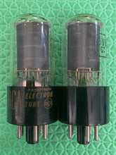 Load image into Gallery viewer, Matched Pair RCA 6V6 6V6GT 6P6 6P6P Vacuum Tubes Black Plate NOS-Testing