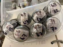 Load image into Gallery viewer, Matched Pair General Electric GE Nickel Plate 6AU6 Vacuum Tubes Valves And 7 12AH7s
