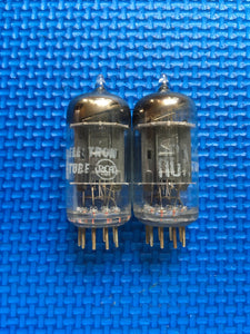 Matched Pair RCA Black Plate 6AU7 Vacuum Tubes Valves NOS-Testing