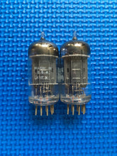 Load image into Gallery viewer, Matched Pair RCA Black Plate 6AU7 Vacuum Tubes Valves NOS-Testing
