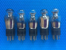 Load image into Gallery viewer, 5 Tung-Sol Type Number 27 #27 Vacuum Tubes Engraved Hot-Stamped Bases Lot Of Five Quintet
