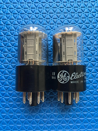 Matched Pair General Electric GE 12SN7 12SN7GTA Vacuum Tubes Valves NOS-Testing