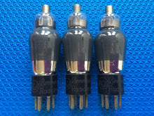Load image into Gallery viewer, 3 RCA Cunningham 6D6 Vacuum Tubes Valves Gray Glass NOS-Testing Engraved Bases Lot of Three
