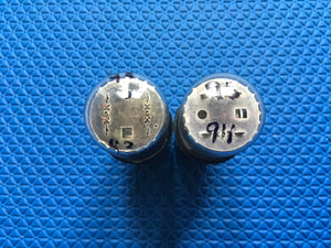 Matched Pair General Electric GE 12SN7 12SN7GTA Vacuum Tubes Valves NOS-Testing