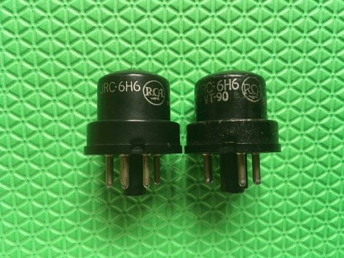 Matched Pair RCA VT-90 JRC-6H6 VT90 6H6 Vacuum Tubes Valves Milspec