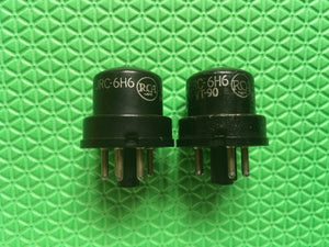 Matched Pair RCA VT-90 JRC-6H6 VT90 6H6 Vacuum Tubes Valves Milspec