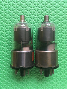 Matched Pair Sylvania Silvertone 6K7 6K7GT Vacuum Tubes Valves NOS-Testing