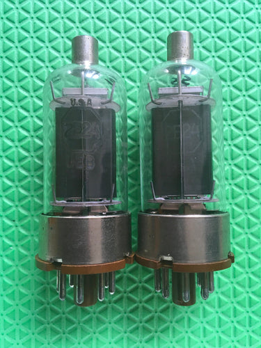 Matched Pair RCA 2E24 Vacuum Tubes Valves