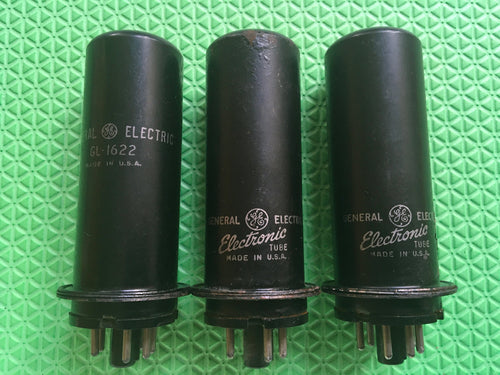 3 General Electric GE 1622 / 6L6 Industrial Vacuum Tubes Valves Lot Of Three