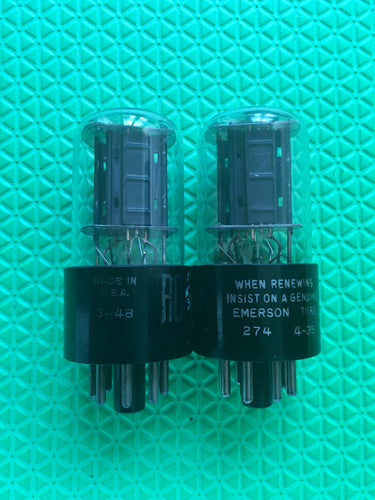 Matched Pair RCA 12SN7 12SN7GT Vacuum Tubes Valves