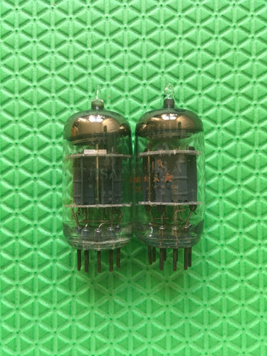 Matched Pair General Electric GE 5814A 5814 ECC82 Vacuum Tubes Valves