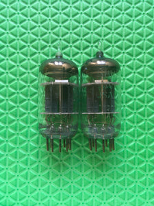 Matched Pair General Electric GE 5814 5814A ECC82 Vacuum Tubes Valves