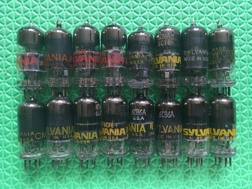 16 Sylvania 6CB6 6CB6A 6CF6 Vacuum Tubes Valves NOS NIB Lot Of Sixteen