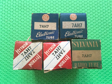 Load image into Gallery viewer, 5 US-Made 7AH7 Vacuum Tubes Valves NOS NIB Lot Of Five General Electric Hytron Sylvania
