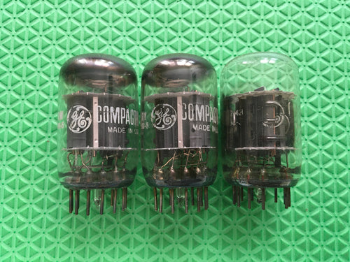 3 General Electric GE 6AS11 Vacuum Tubes Valves NOS NIB Lot Of Three