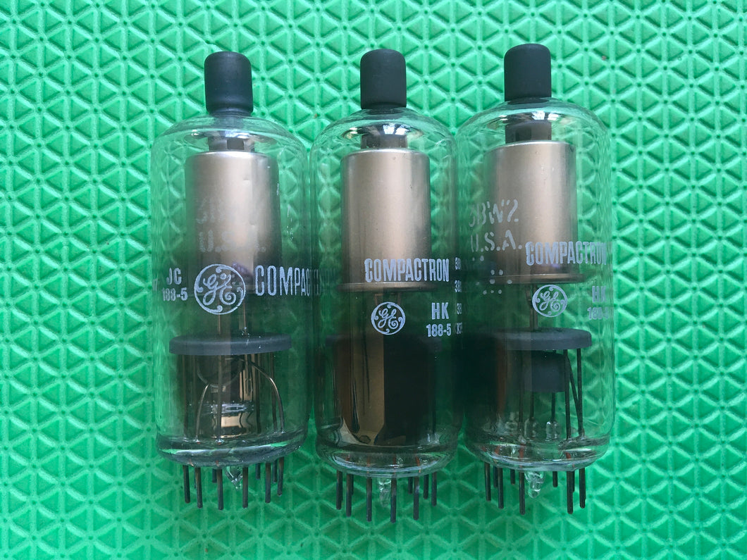 3 General Electric GE 3BW2 3BS2A 3BT2 Vacuum Tubes Valves NOS NIB Lot Of Three
