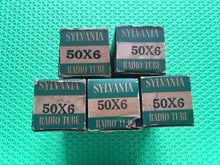 Load image into Gallery viewer, 5 Sylvania 50X6 Vacuum Tubes Valves NOS NIB Lot Of Five
