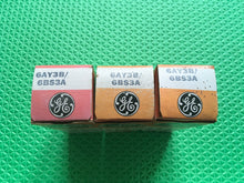 Load image into Gallery viewer, 3 General Electric GE 6AY3 6AY3B 6BS3 6BS3A Vacuum Tubes Valves NOS NIB Lot Of Three
