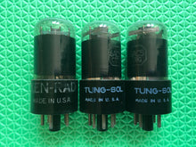 Load image into Gallery viewer, 3 US-Made 6AC5 6AC5GT Vacuum Tubes Valves Black And Silver Glass NOS NIB Lot Of Three
