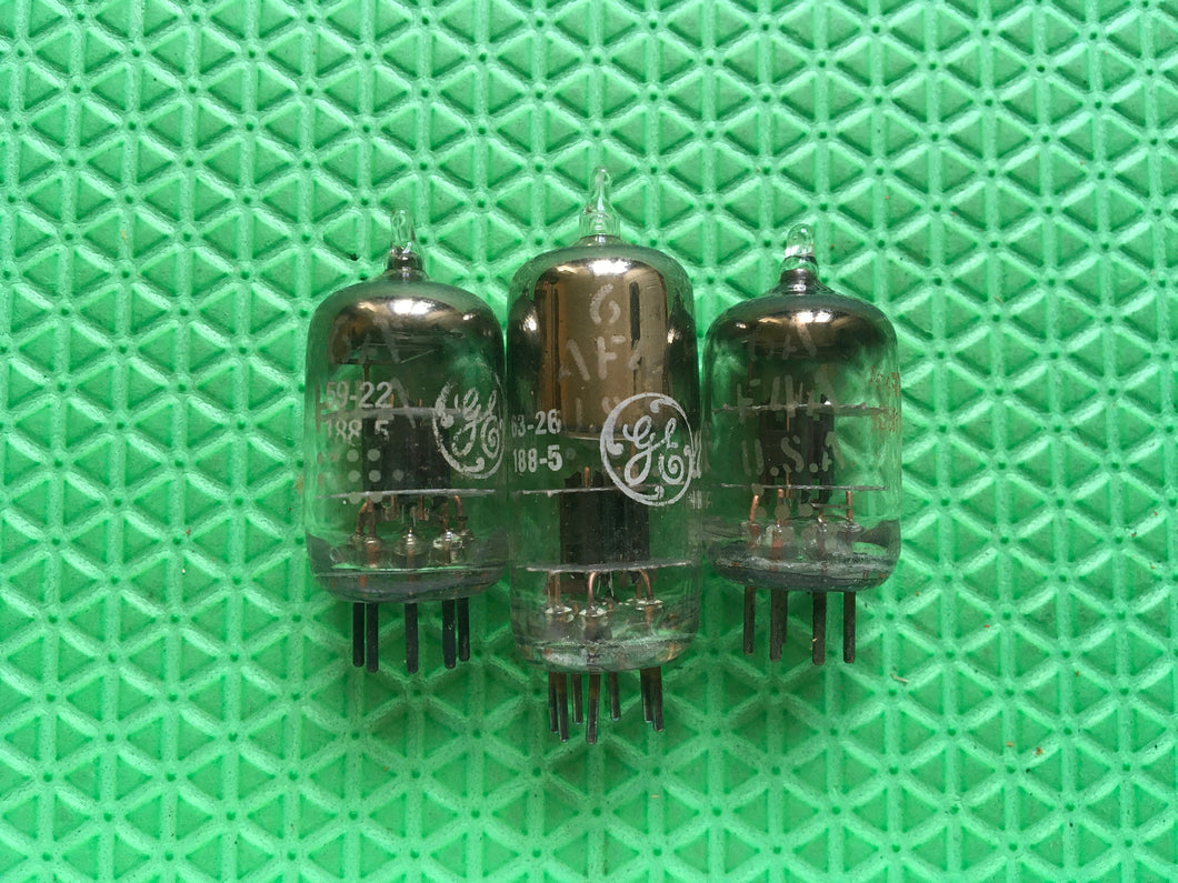 3 General Electric GE 6AF4 Vacuum Tubes Valves NOS NIB Lot Of Three