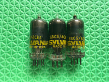 Load image into Gallery viewer, 3 Sylvania 6BC5 6CE5 Vacuum Tubes NOS NIB Lot Of Three
