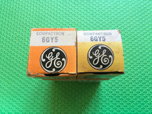 Load image into Gallery viewer, 2 General Electric GE 6GY5 Vacuum Tubes Valves NOS NIB Lot Of Two
