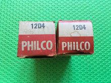 Load image into Gallery viewer, 2 Philco 12D4 Vacuum Tubes Valves NOS NIB Lot Of Two
