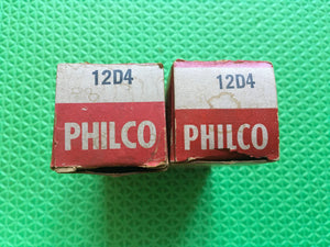 2 Philco 12D4 Vacuum Tubes Valves NOS NIB Lot Of Two